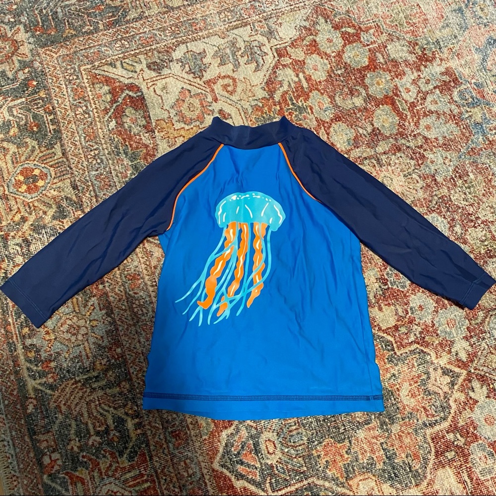 Mini Boden Boys Swim Rash Guard Swim Top